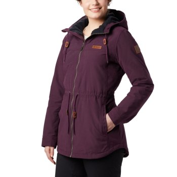 Columbia Ženske Jakne - Chatfield Hill Crne Roze | XTCZ-60285